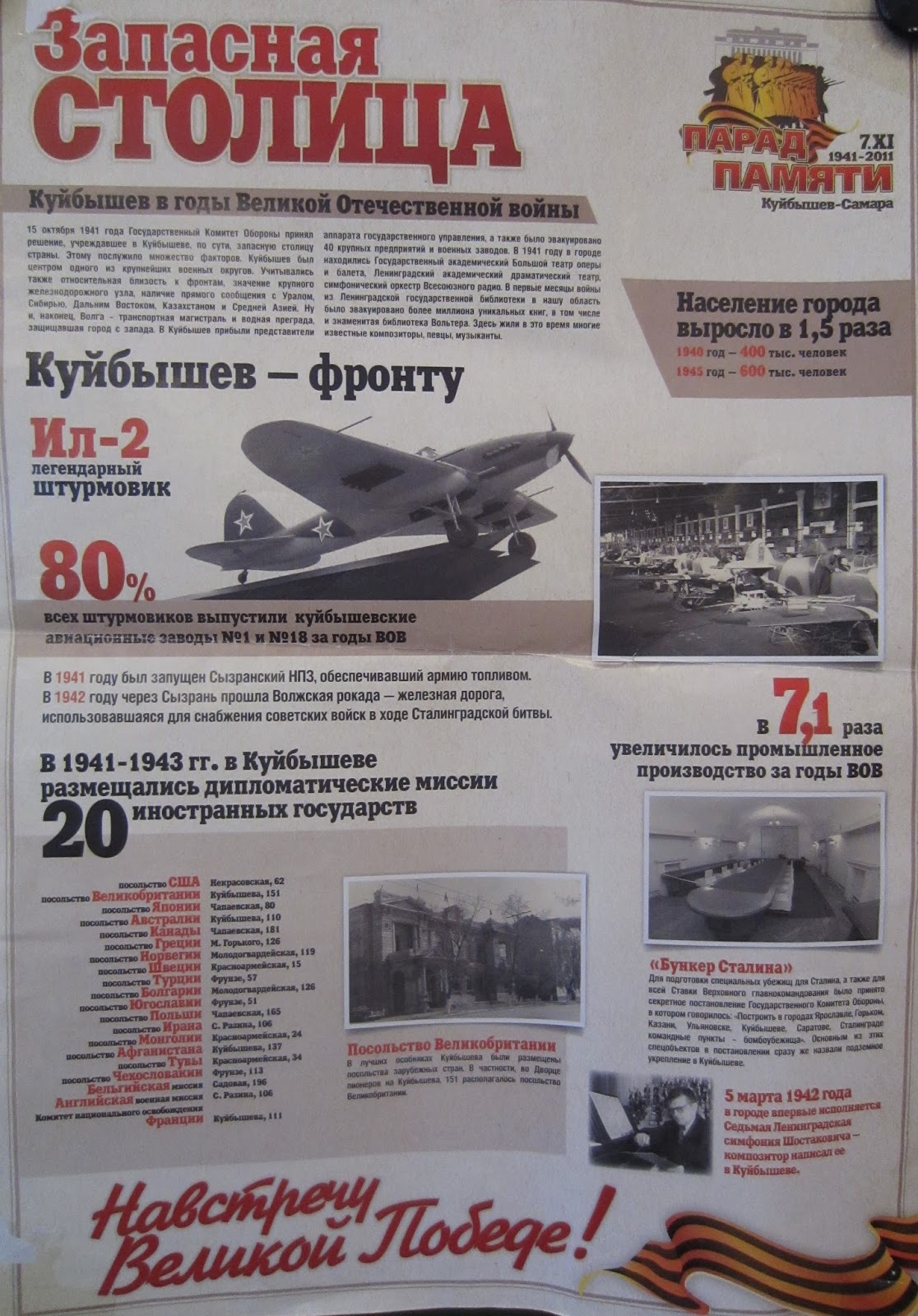 Куйбышев запасная столица 1941