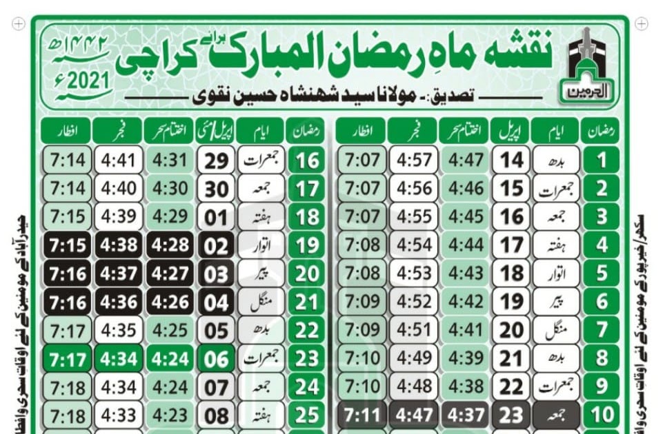 Ramadan Calendar 2021 Lahore Pdf Download - Garangan-Mambudem