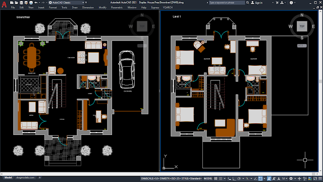 Duplex House Free Download [DWG]