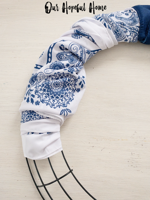 white blue paisley bandana