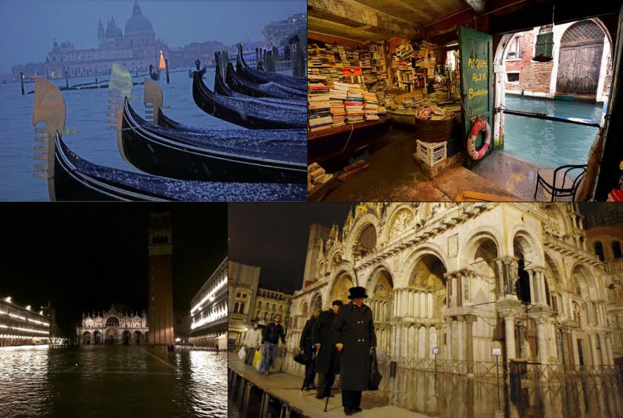 Acqua alta da record a Venezia, non succedeva dal 1936.