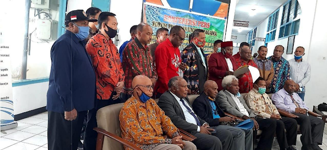 Menyikapi Proses Hukum 7 Tapol Rasisme, Ini Pernyataan Pimpinan Umat Beragama Se-Papua