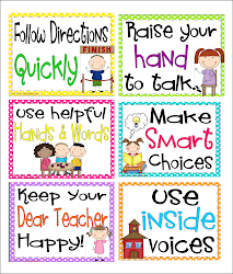 rules teaching brain whole classroom kindergarten cards them printable class poster posters teacher rule behavior inspired charts signs six inside