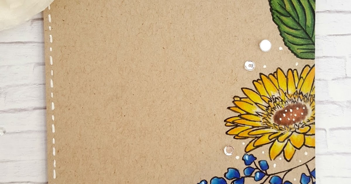 Stamp & Glitter Colored Pencils on Kraft Cardstock featuring Winnie