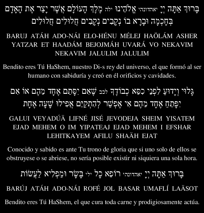 Kabbalah y Torah en Expansión BENDICIONES DE LA MAÑANA ASHER YATZAR