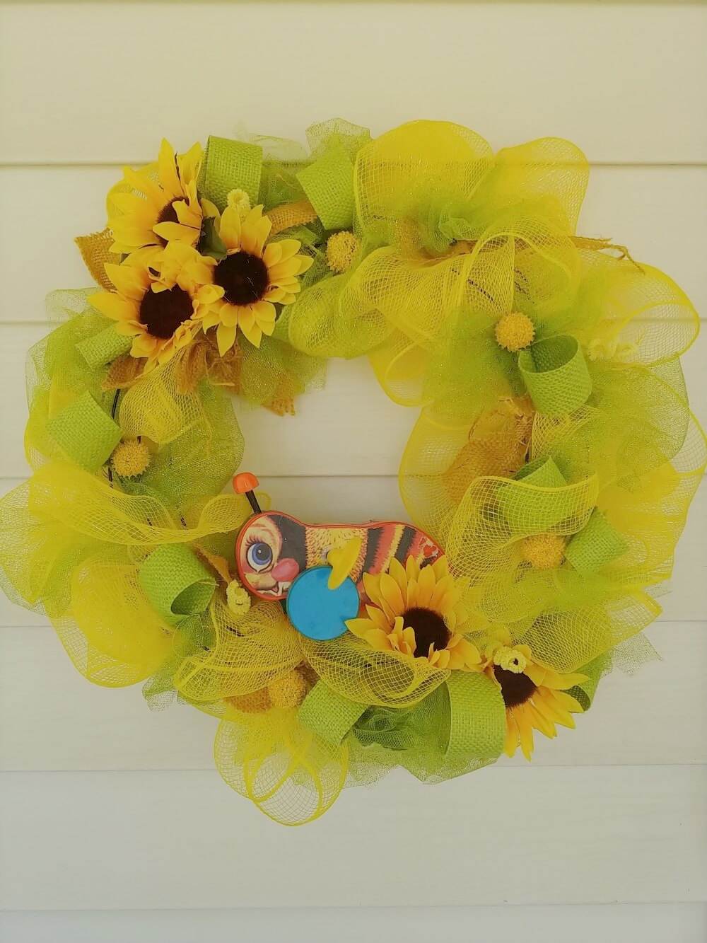 Vintage Fisher-Price Bumble Bee Wreath