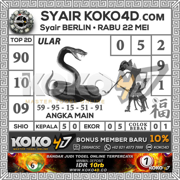Prediksi Syair Berlin Hari Rabu 22 Mei 2019 Situs Cara