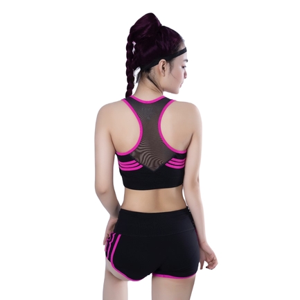 BỘ ĐỒ TẬP THỂ THAO NỮ QUẦN ĐÙI ÁO BRA PHỐI VIỀN MÀU DN105 MÀU ĐEN VIỀN HỒNG 6 sm 2022 04 19 08 14 37 0700 AmuhTJVBLV