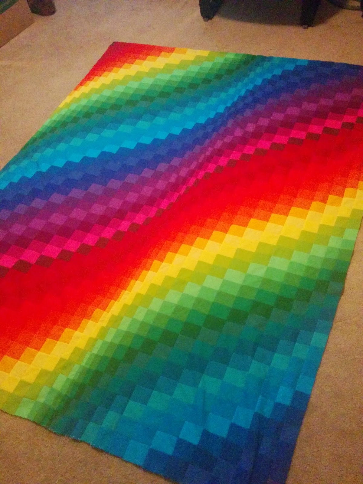 Lets Quilt Something: Rainbow Bargello - Jelly Roll Kona Roll Up Classic