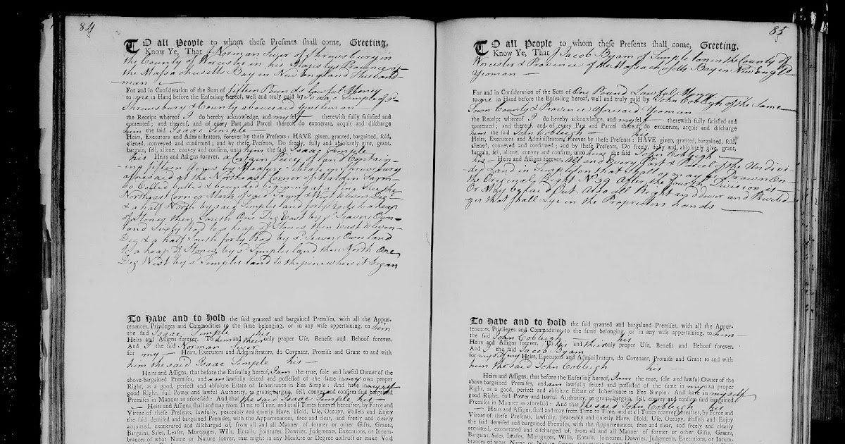 GeneaMusings Amanuensis Monday 1766 Deed of Norman Sever Selling