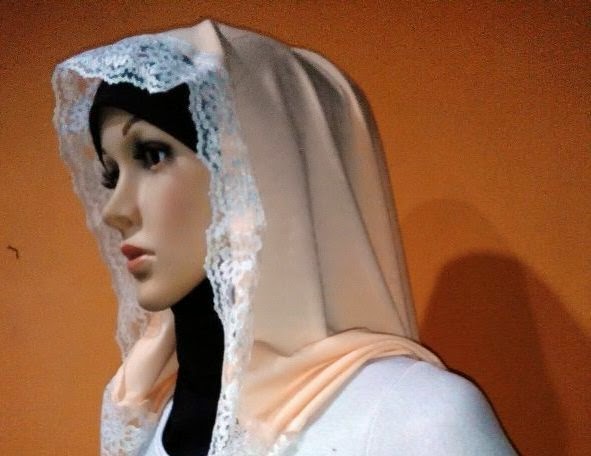 Baju Lebaran 2015 Murah: Gamis Setelan ATasan Bawahan Kerudung GKM4588