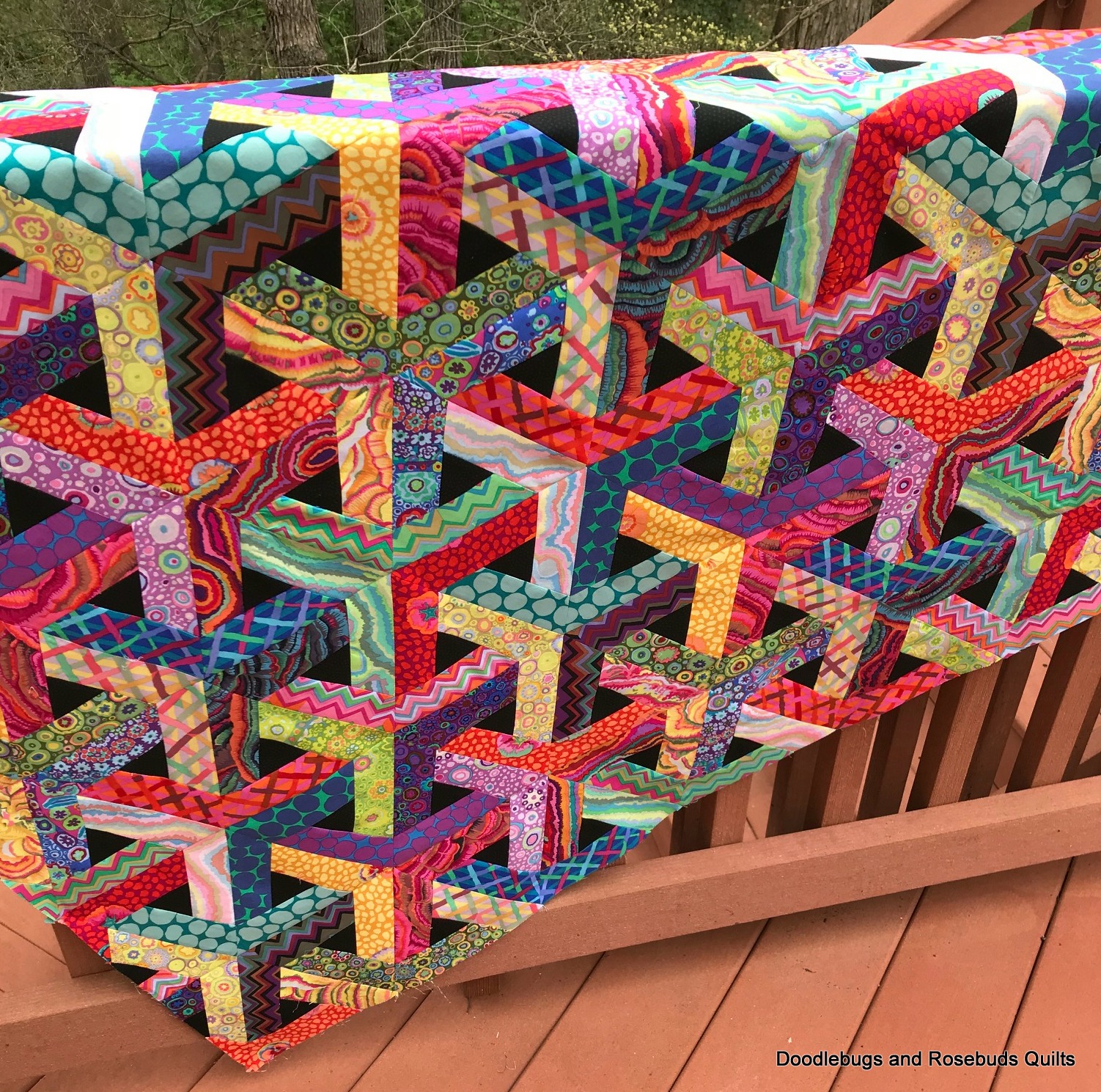 Doodlebugs and Rosebuds Quilts: Finished Escher Top