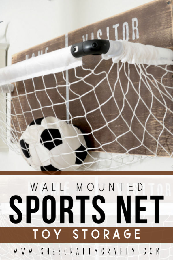 She's Crafty Boys Room sports net toy storage