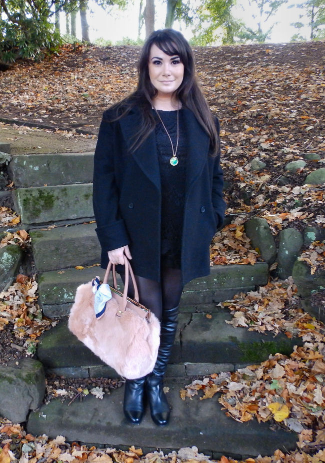 new look faux fur bag