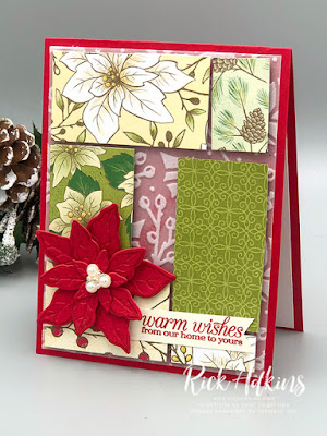 Easy Layered Card using Poinsettia Petals Stamp Set from Stampin' Up! by Rick Adkins