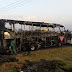 Incêndio destrói ônibus na PR-862, em Ibiporã