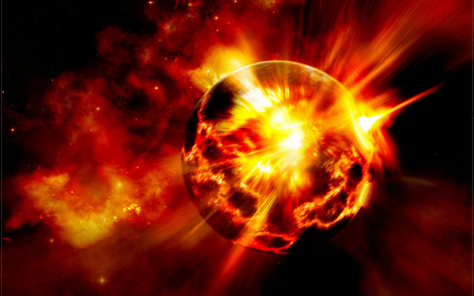 Weltall Tapete exploding+planet - Weltall Tapete