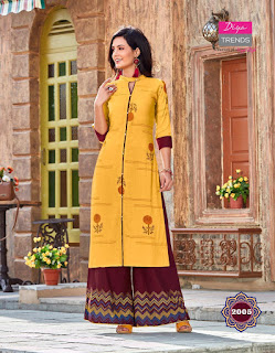 Diya trendz biba vol 2 kurti with palazzo