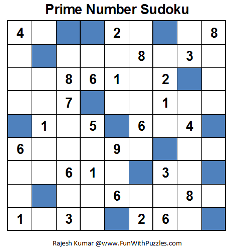 Prime Number Sudoku (Fun With Sudoku #28)