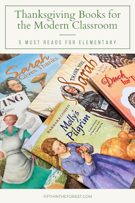 Pin image for Thanksgiving Books for the Modern Classroom: 5 Must Reads for Elementary Students