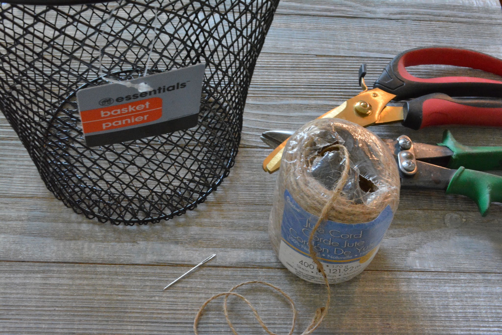 Let's Add Sprinkles Dollar Tree Trash Basket Into Wire Cloche/Pinterest Challenge