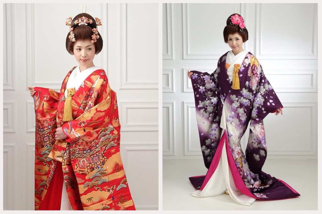 Uchikake adalah kimono yang sangat formal yang dikenakan oleh pengantin per...