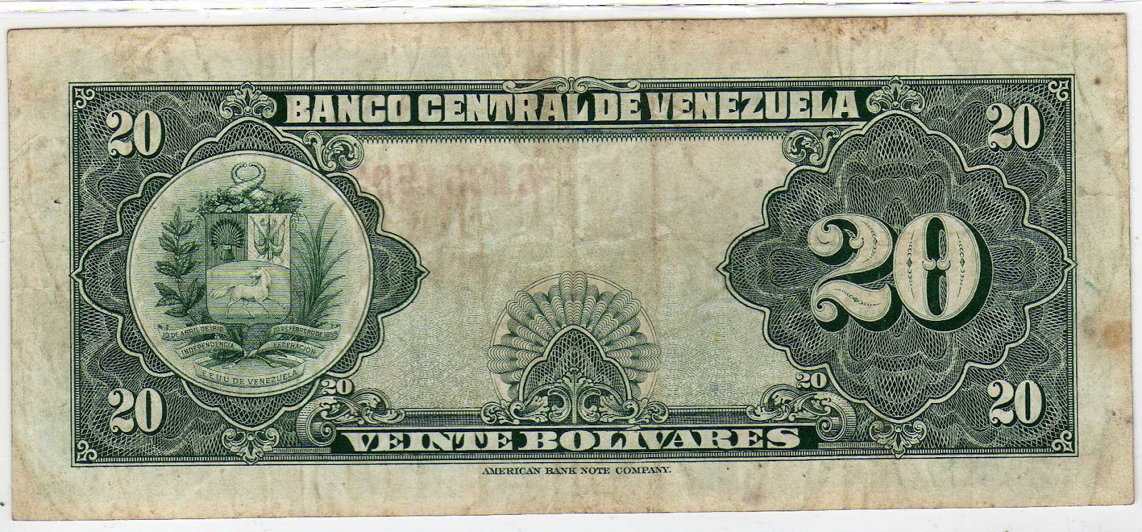 MIS COLECCIONES... BILLETES ANTIGUOS DE VENEZUELA DE 20 BS