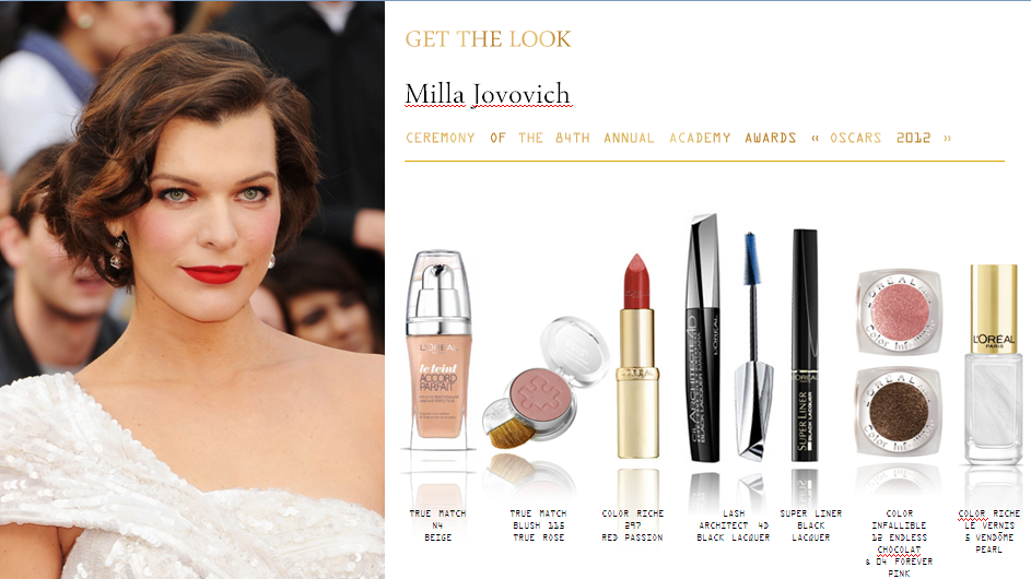Oscars 2012 Get The Look With L Oreal Paris New Love
