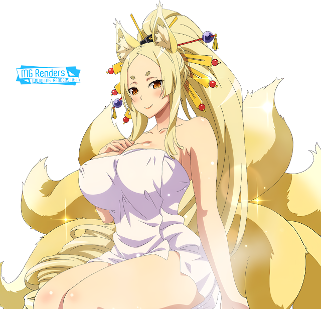 High School DxD - Yasaka Render 2 - Anime - PNG Image without background