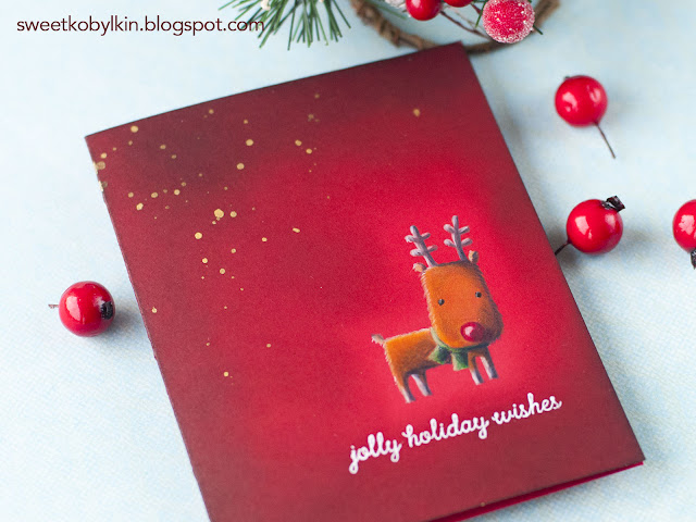 Red Ombre Holiday Card
