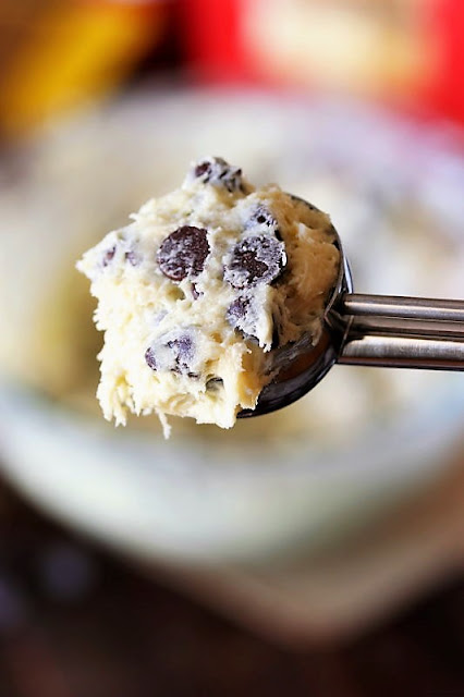 Cookie Scoop of Chocolate Chip Cake Mix Cookie Dough Image