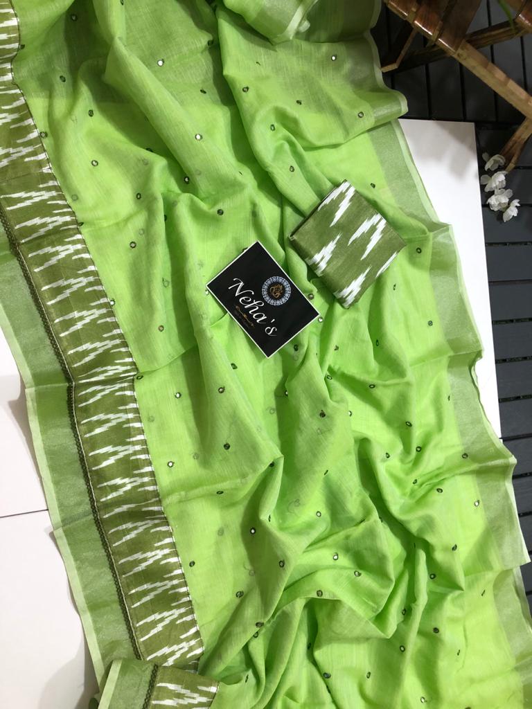 Lenin mirror work sarees