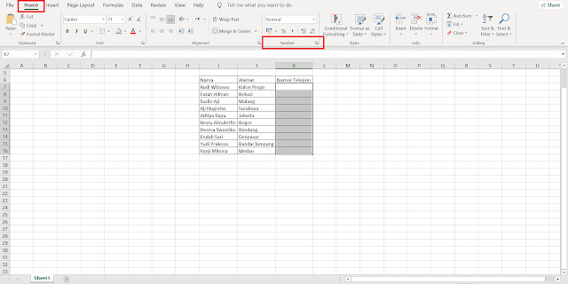 Cara Menulis Nomor Telepon di Excel Agar 0 Didepan Tidak Hilang