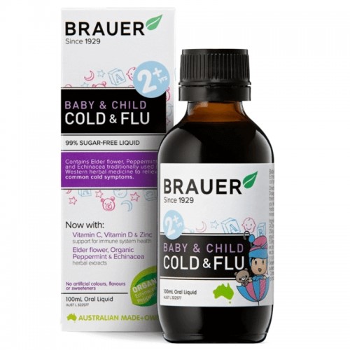 Siro trị cảm cúm Brauer Cold & Flu 100ml