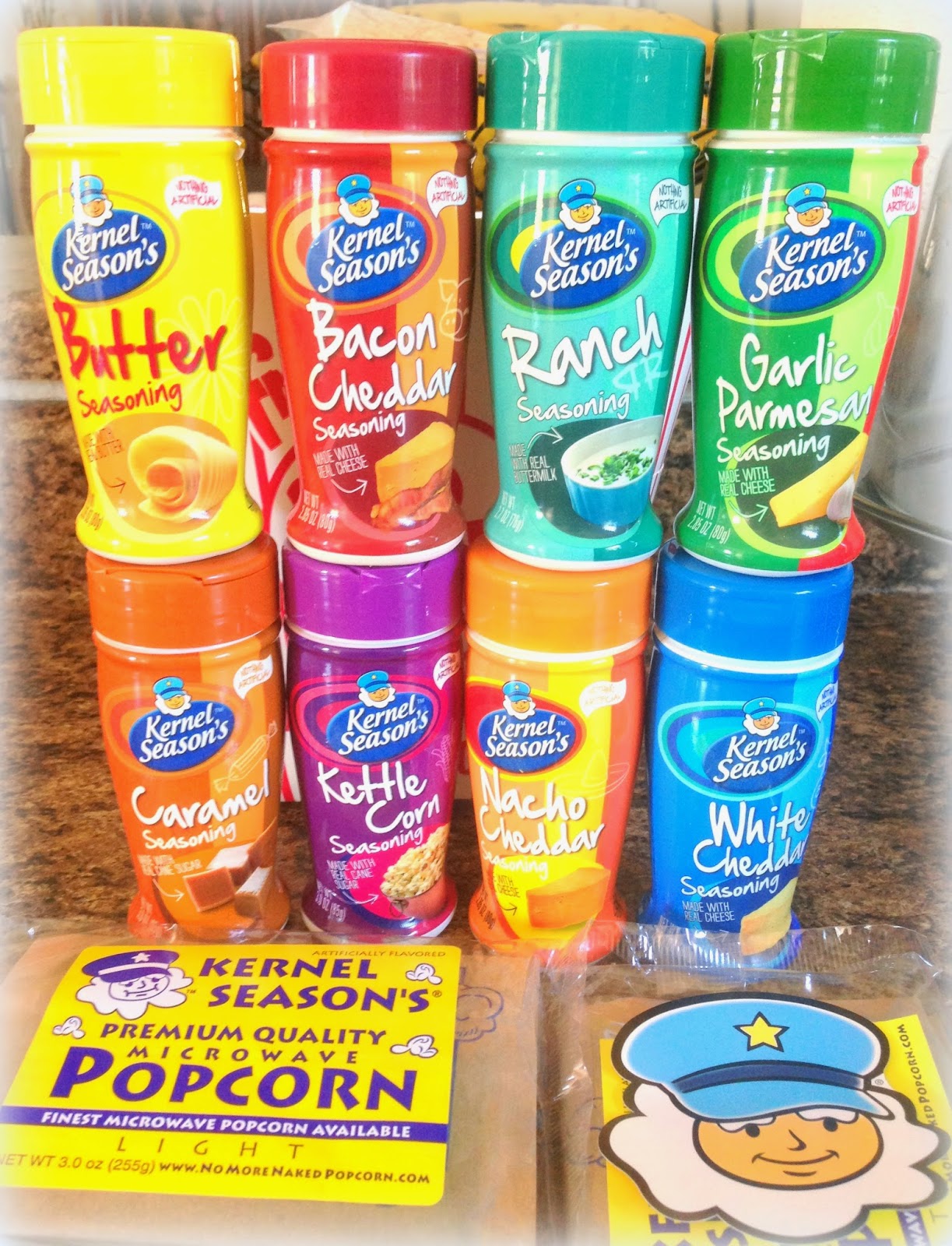 different popcorn seasonings