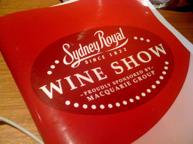 Sydney Wine Show 2011 The Notes Australian Wine Review