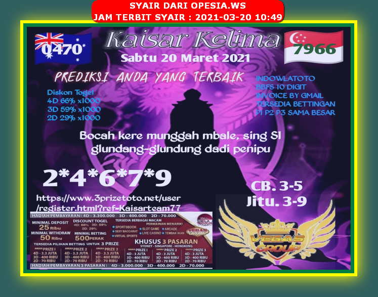 Syair Sgp Hari Ini Sabtu 20 Maret 2021 Opesia Official