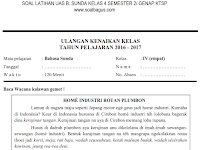 Soal UKK/ UAS Kelas 4 B. Sunda Semester 2/ Genap Soal UKK/ UAS Kelas 4 B. Sunda Semester 2/ Genap