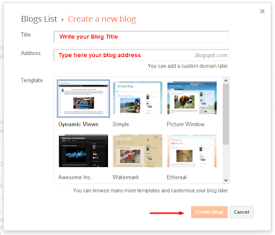 How to create a blog, Blogger, How to create a blogger blog, Blogger Blog, Blogspot