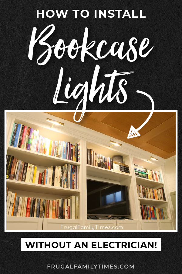 How to Add Bookcase Lighting to Any Bookshelf (without an Electrician