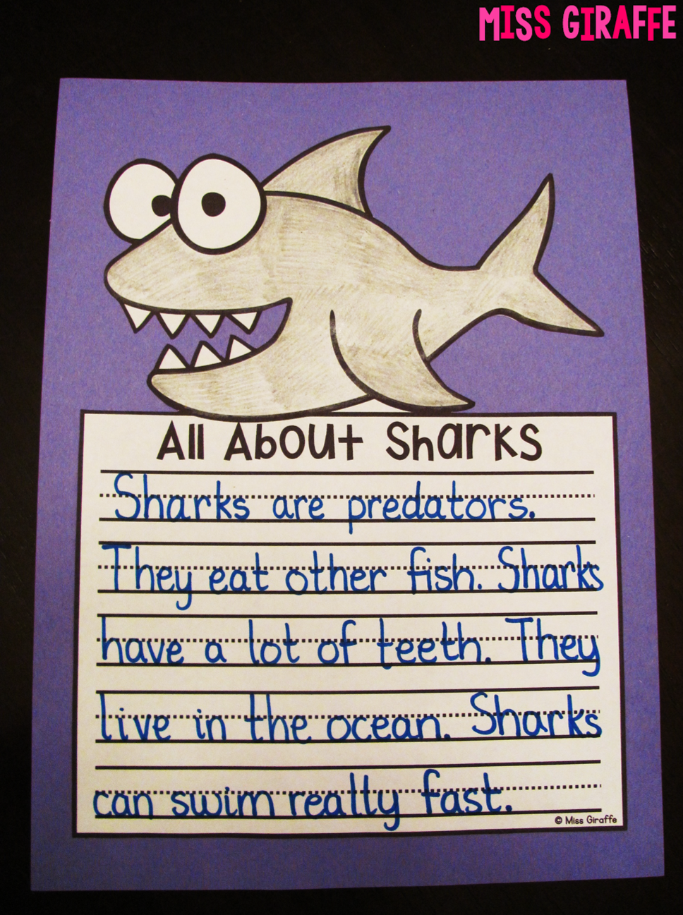 How to describe a shark attack picture