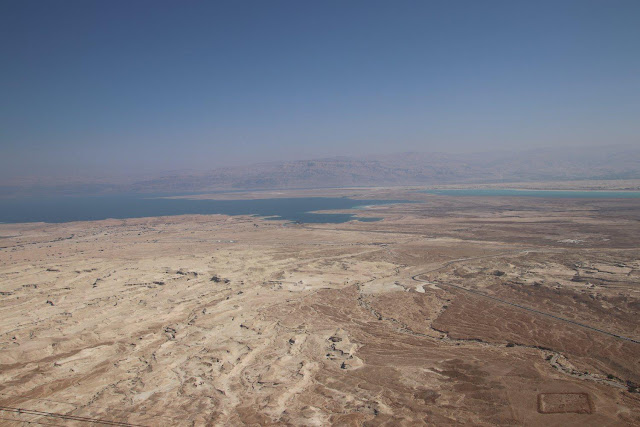 ים המלח ממצדה תצפית על ים המלח ממצדה