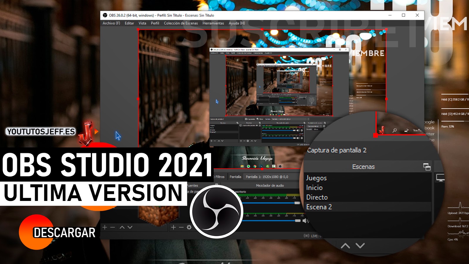 Como Descargar OBS Studio Ultima Version 2021 FULL ESPAÑOL
