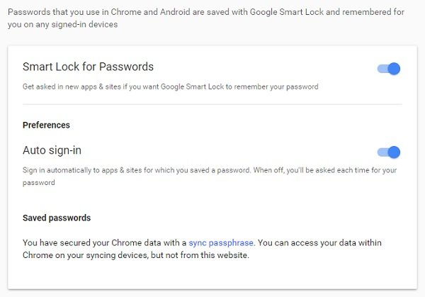 Google Passwords Manager