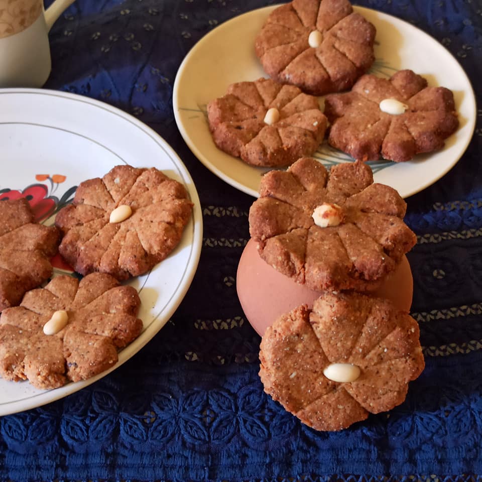 Eggless Millet Jaggery Biscuits in Airfryer No Baking Powder, Soda