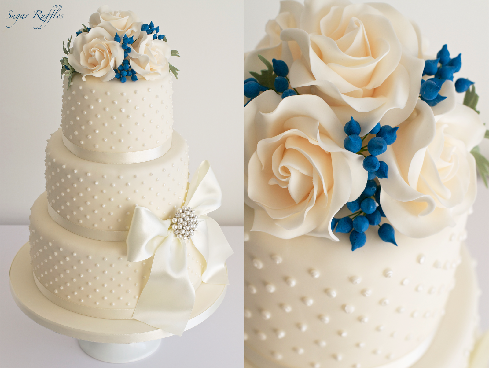 Sugar ruffles elegant wedding cakes