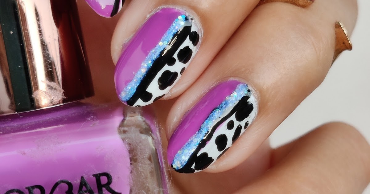 Colorful Cow Print Nail Art Design Tutorial Easy Summer Nails For