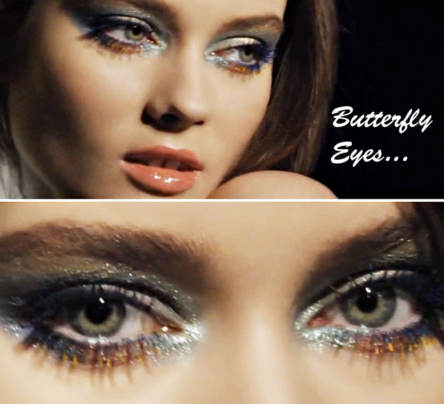 butterfly eyes, colored mascara for summer 2013, via chanel