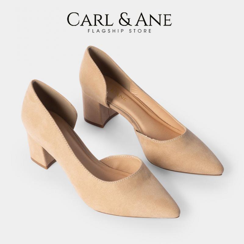 Giày cao gót thời trang nữ bít mũi gót vuông đính nơ kiểu dáng cơ bản cao 5cm CP002