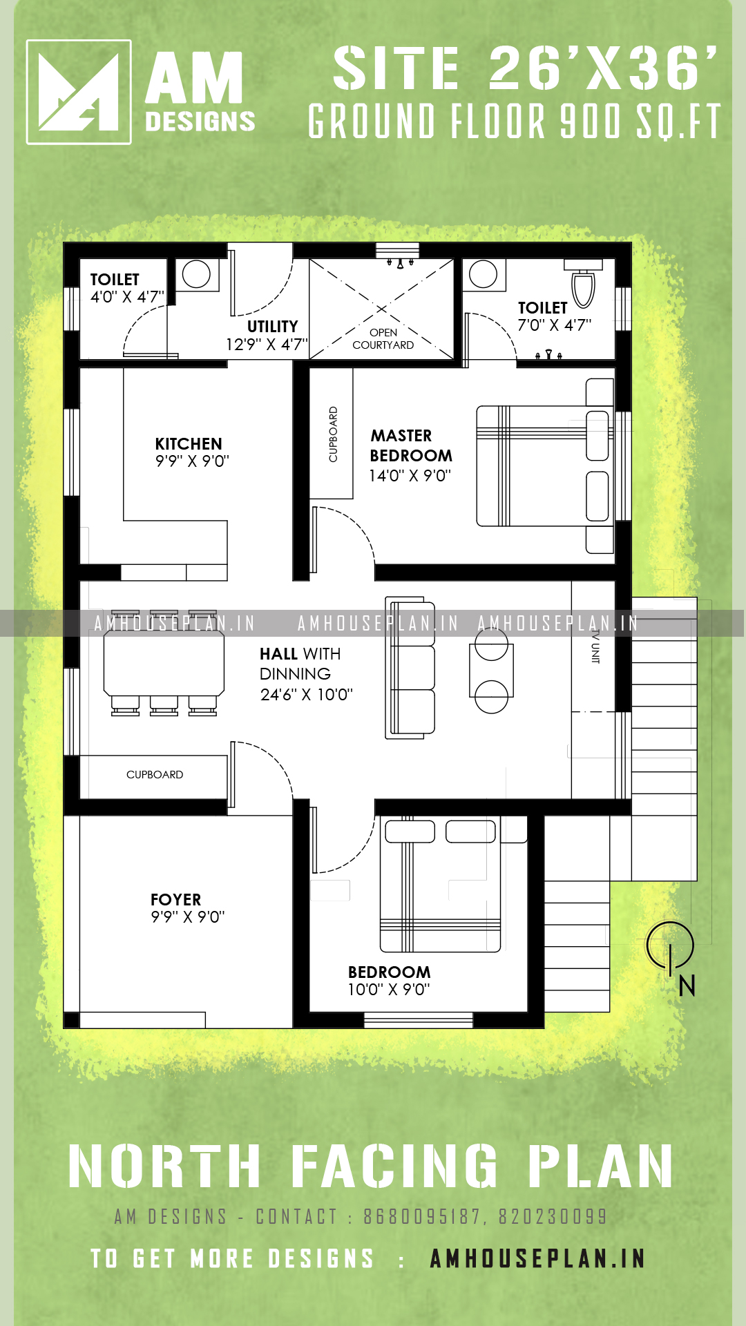26 x 36 house plan